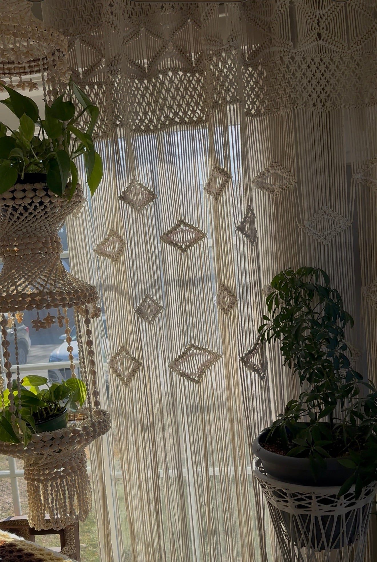 Macrame curtain Set (in store only)