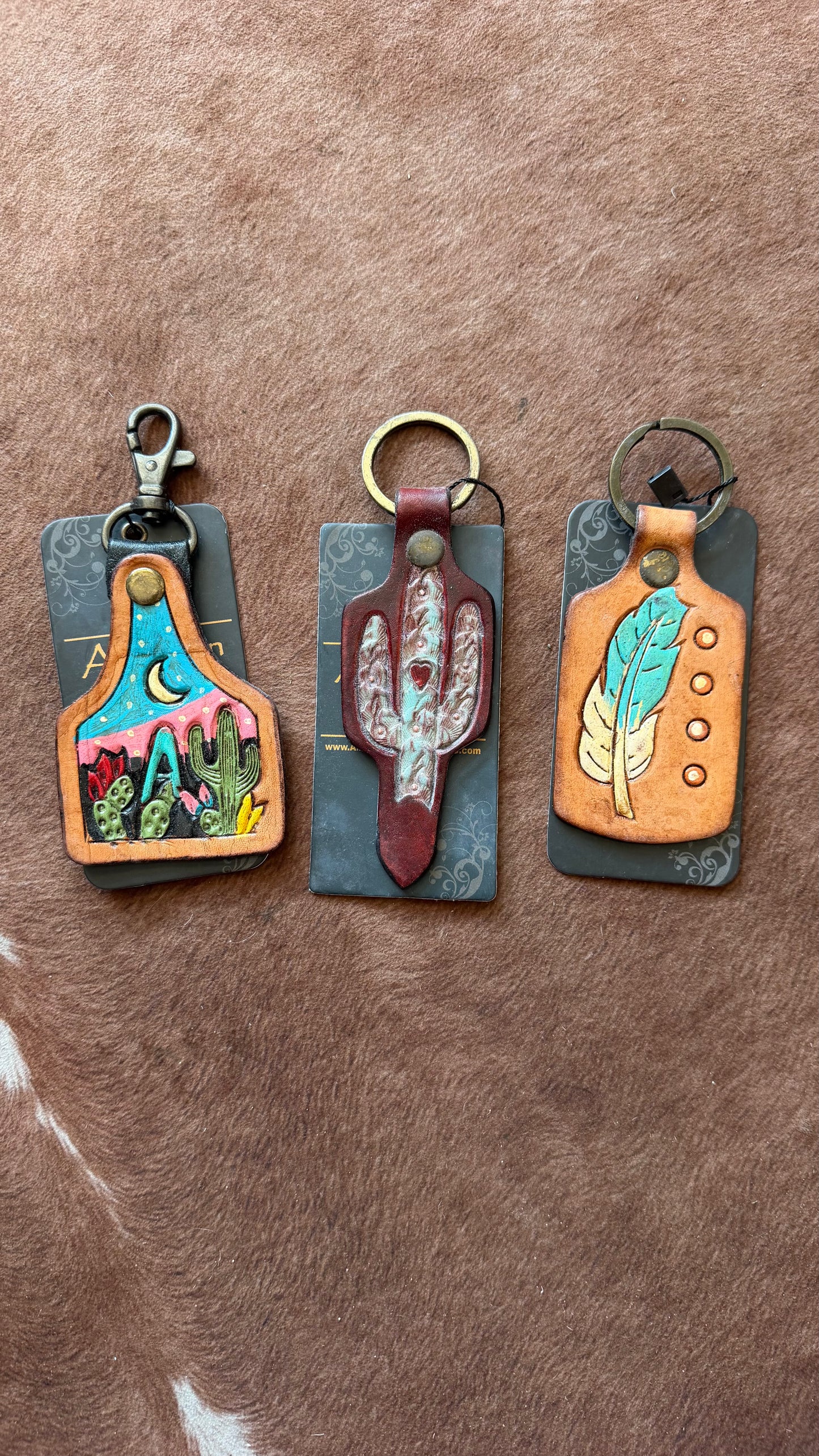 Hand tooled keychains