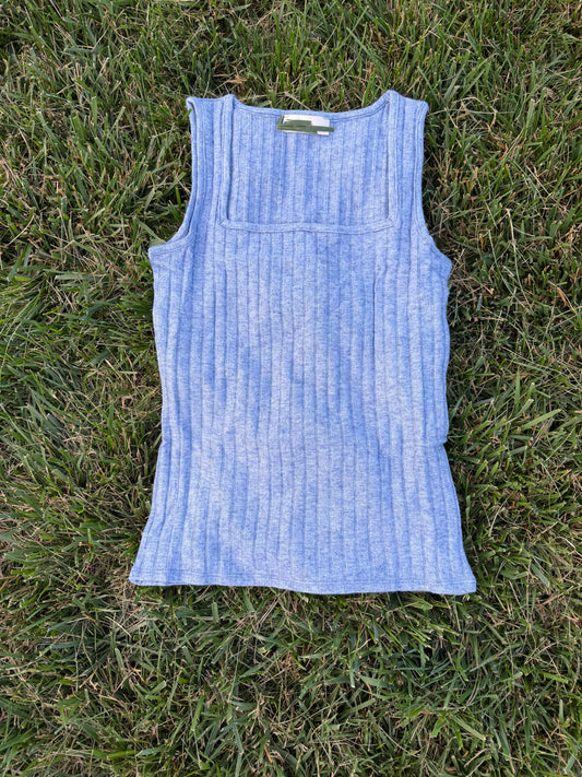 Soft square neck blue