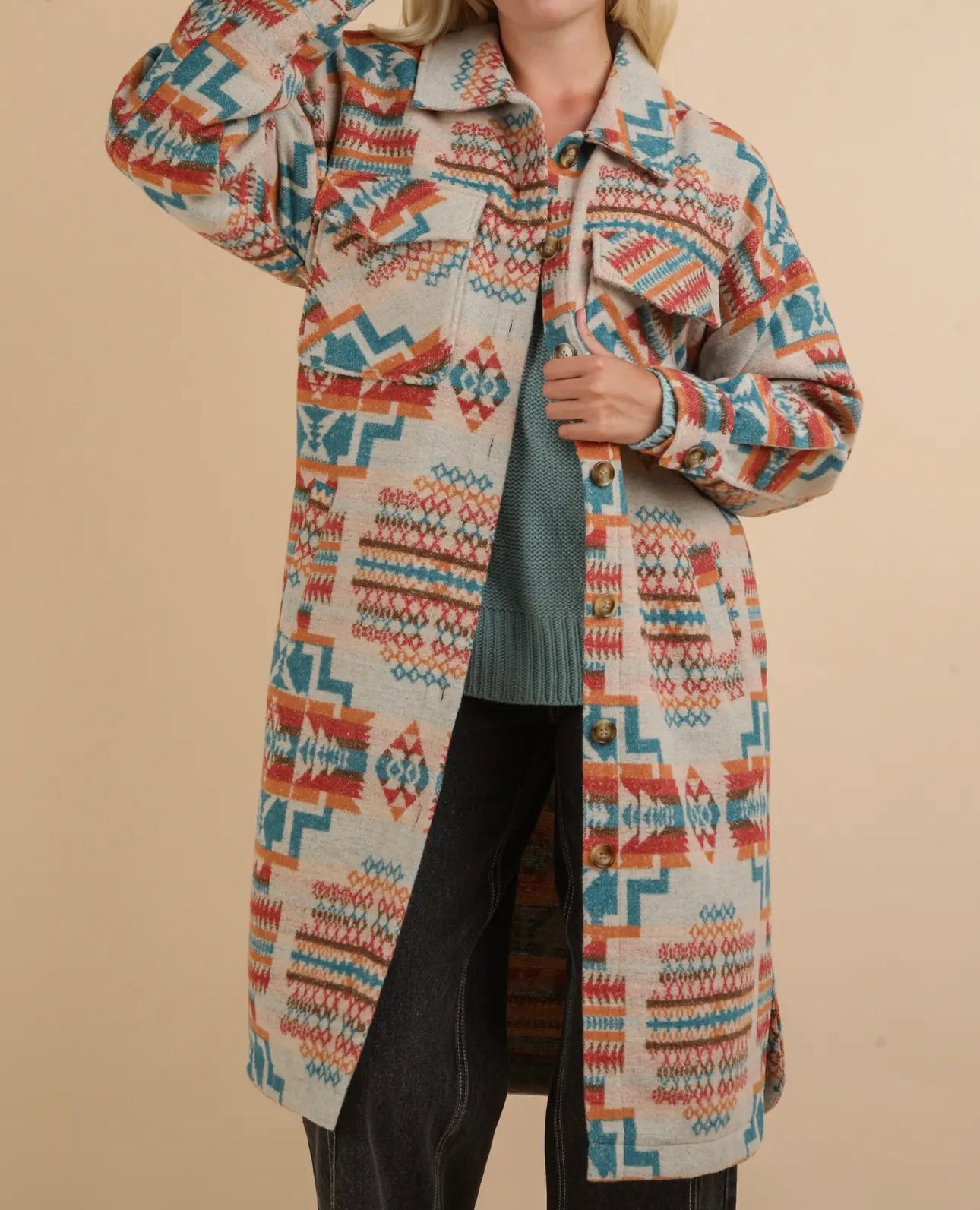 Aztec Shacket Coat