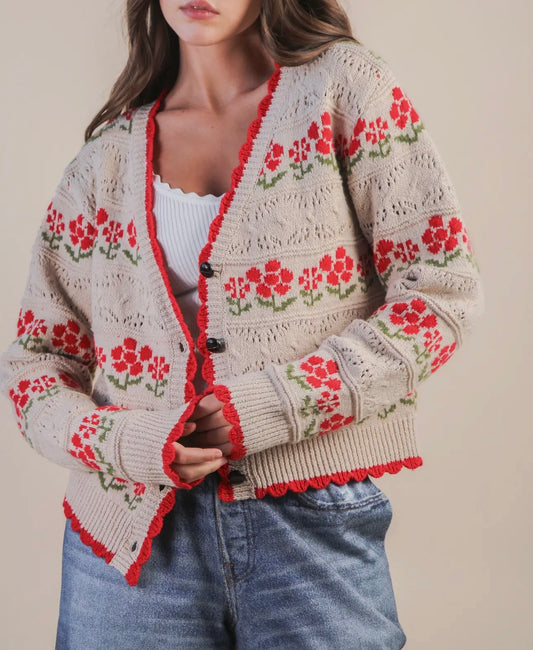 Scallop Edge Cardigan