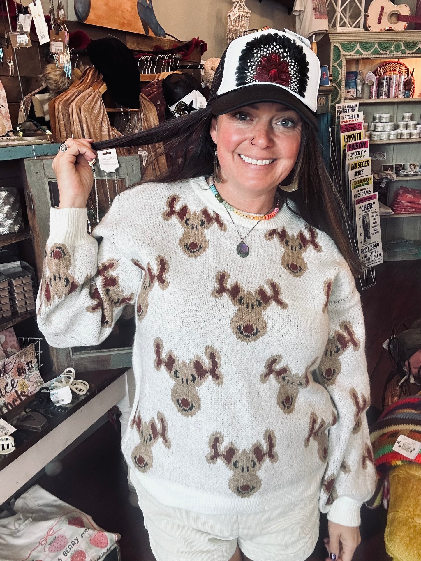 Oatmeal Xmas pullover