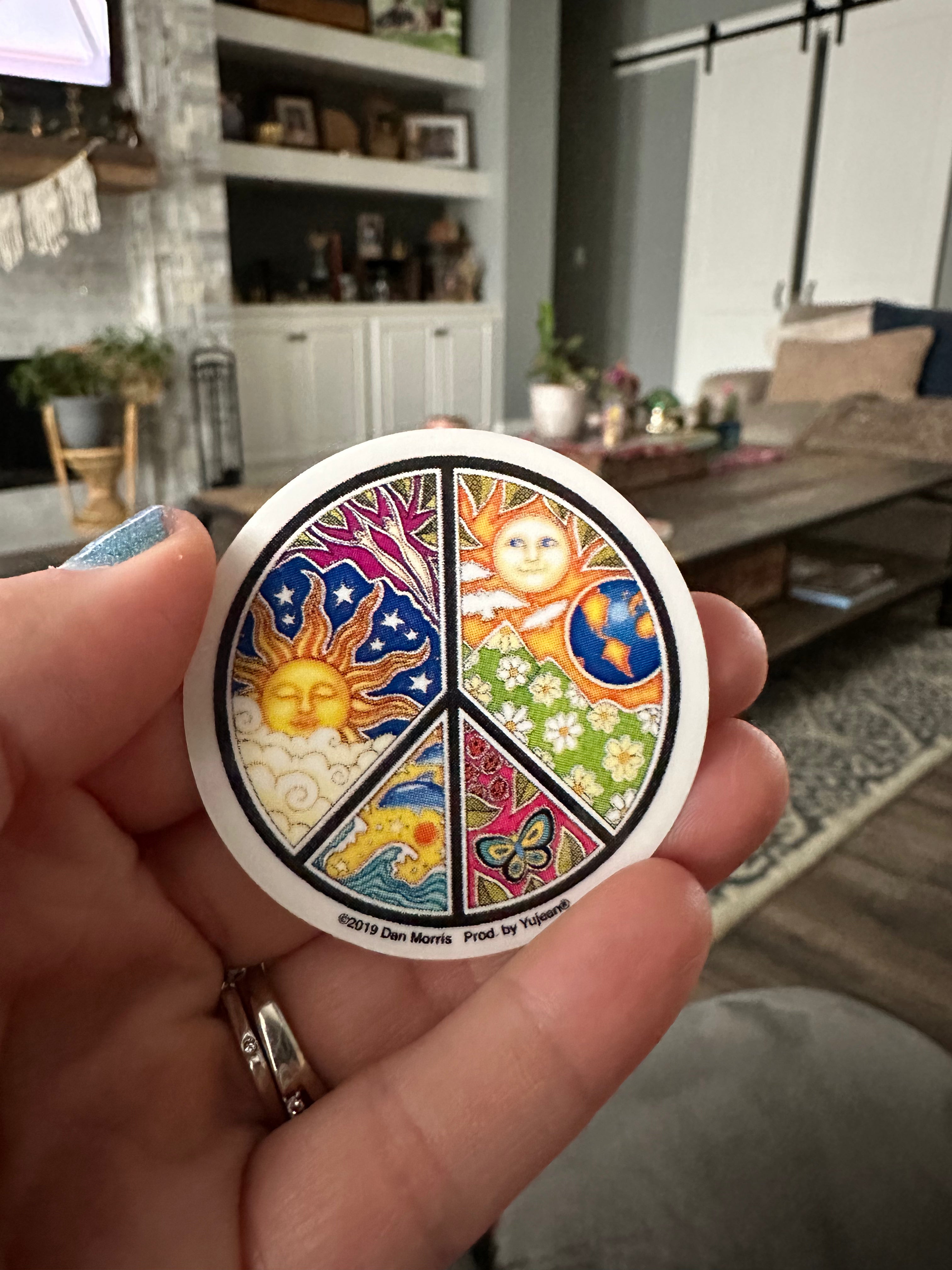 Mini peace sticker – Eclectic Jade