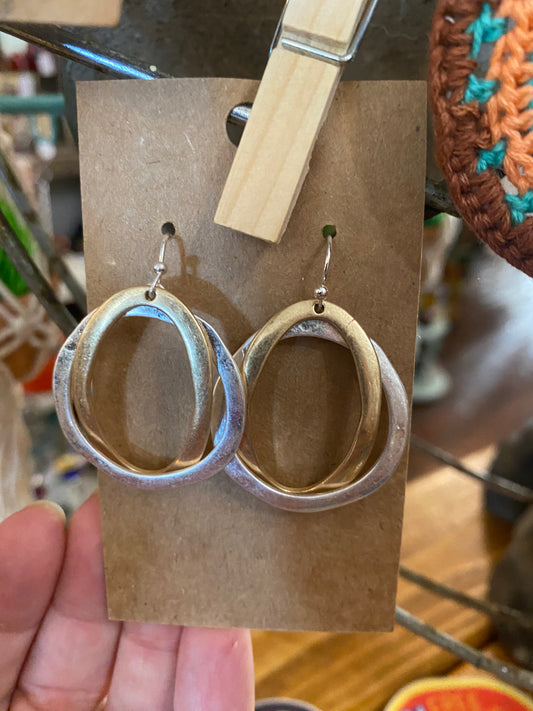 Museum Worthy Mixed Metal Linked Earrings
