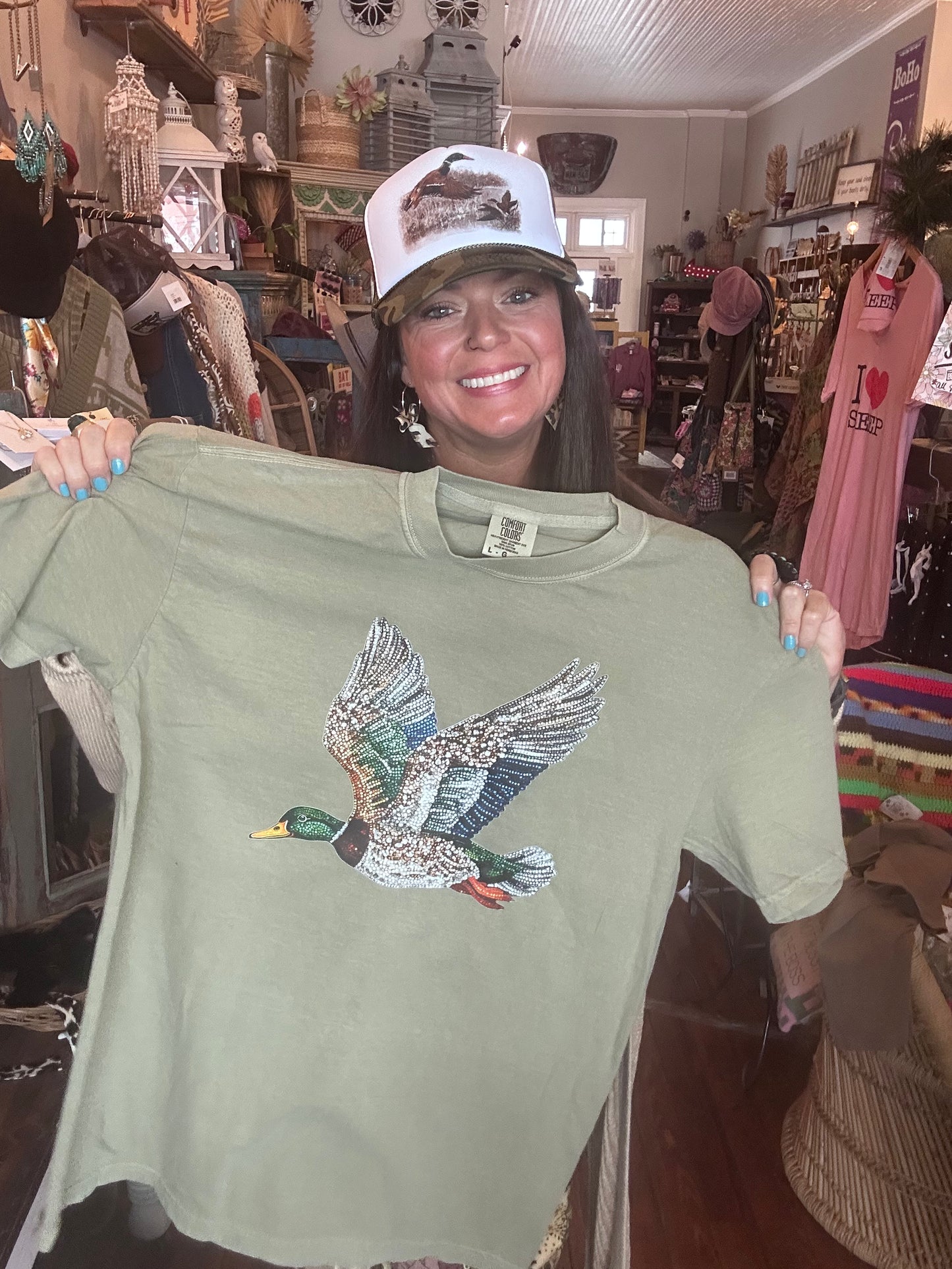 Faux Rhinestone Duck