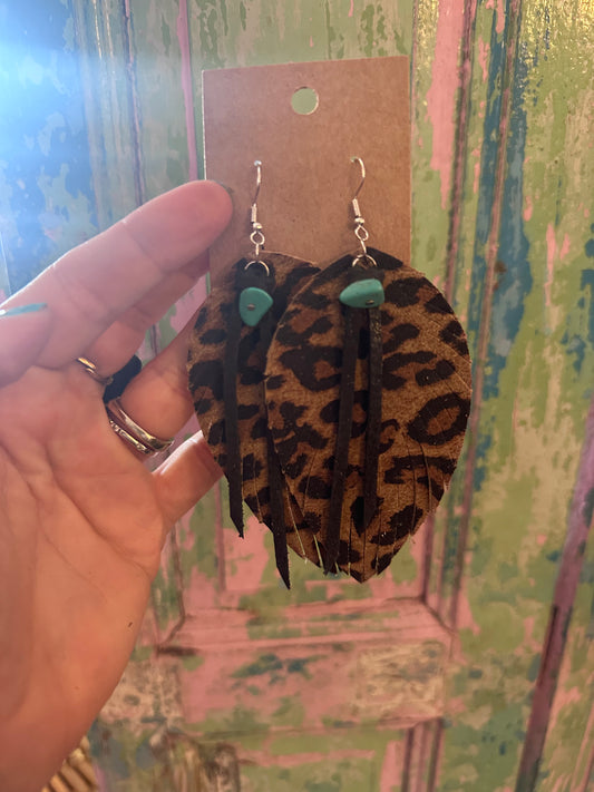 Leopard earrings