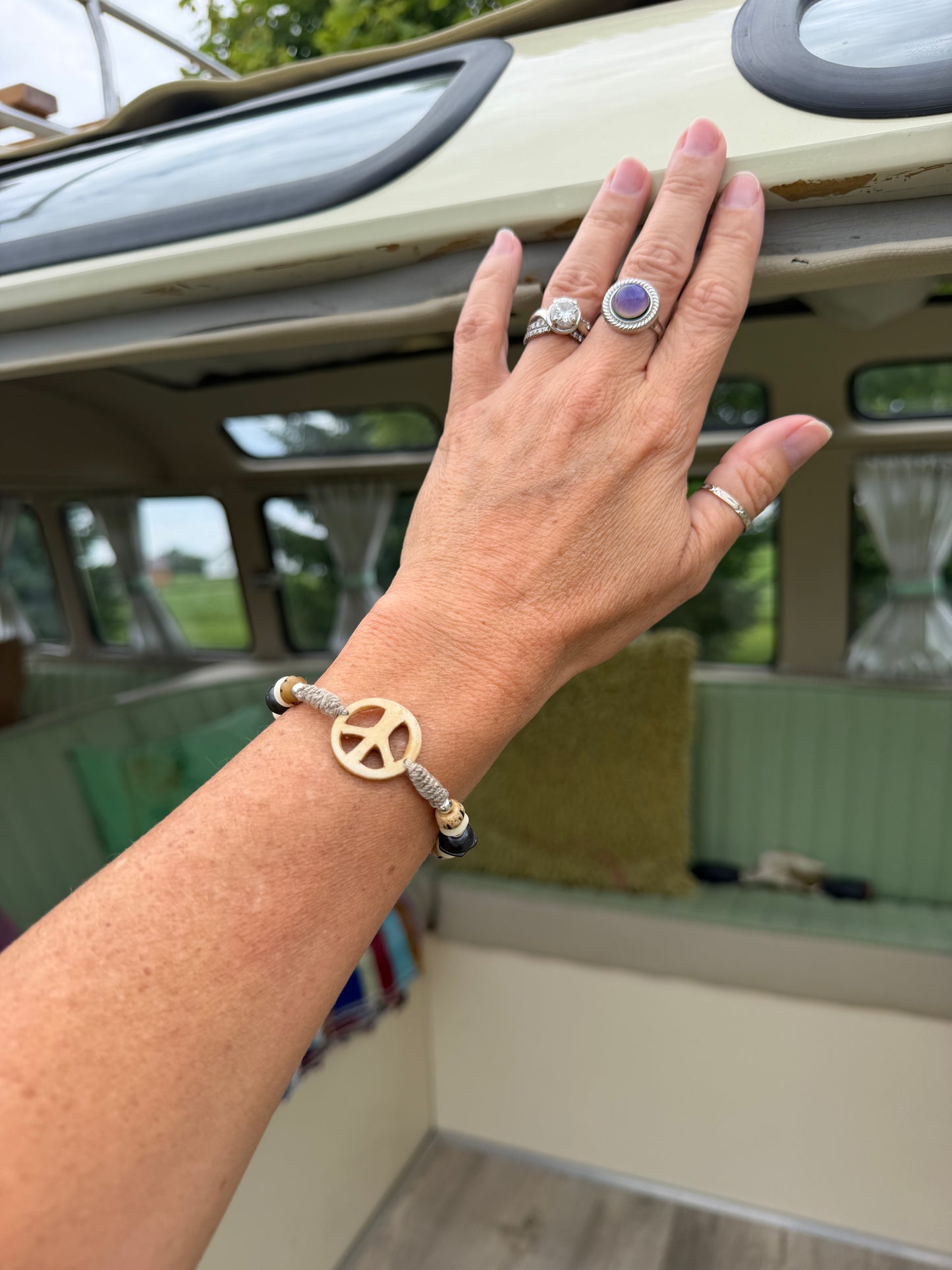 Bone hemp bracelet