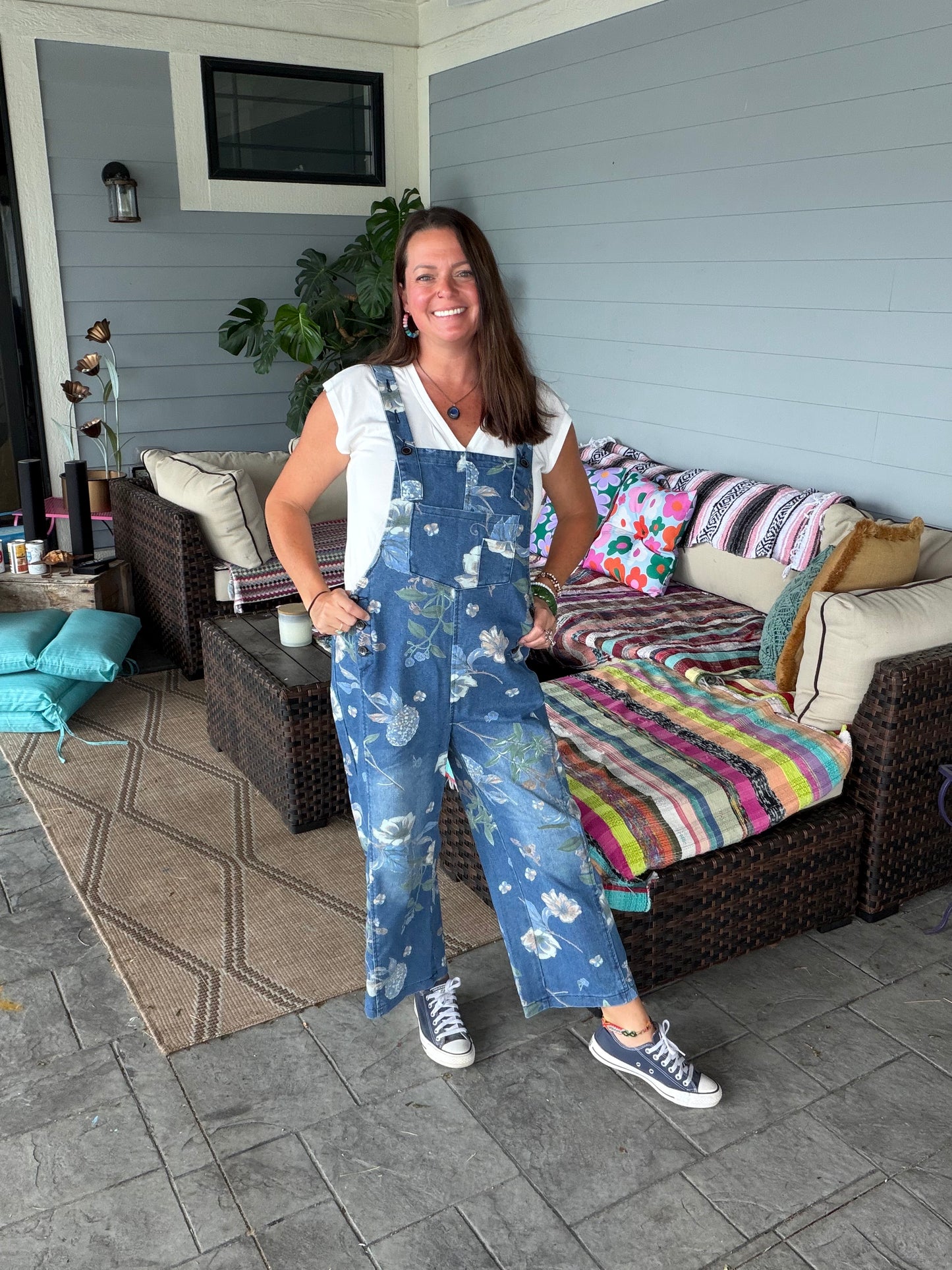 Maggie Floral Overalls