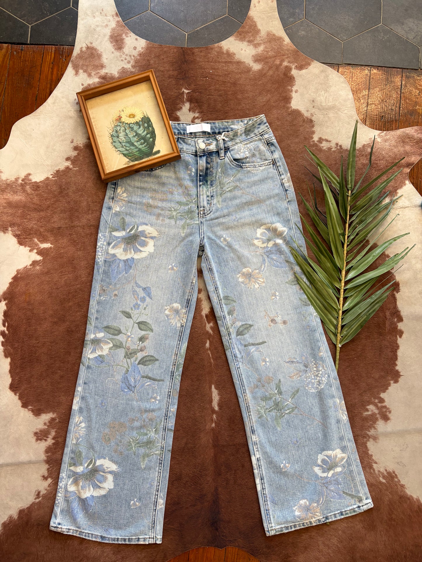 Vintage floral denim