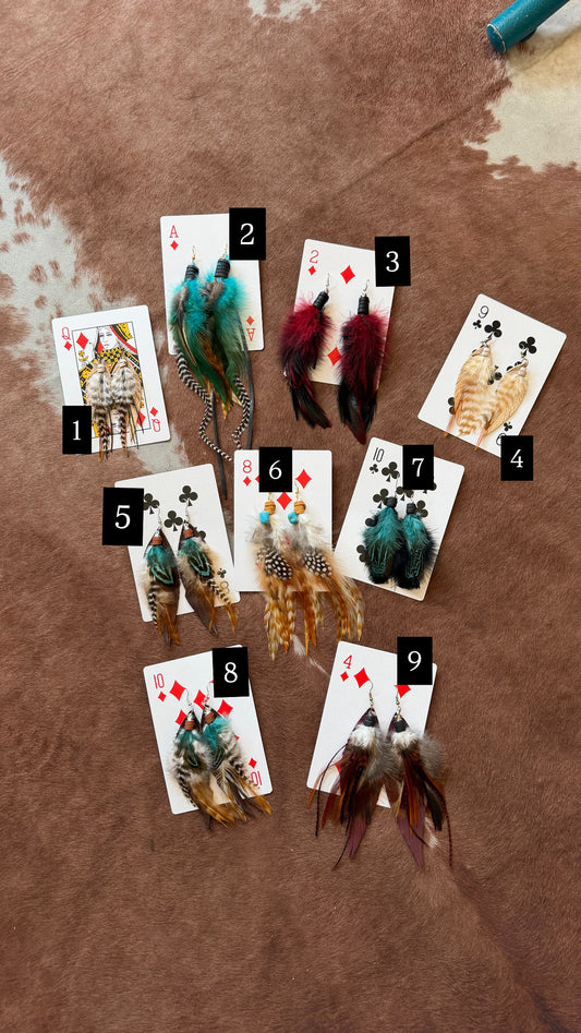 Farrah feather earrings