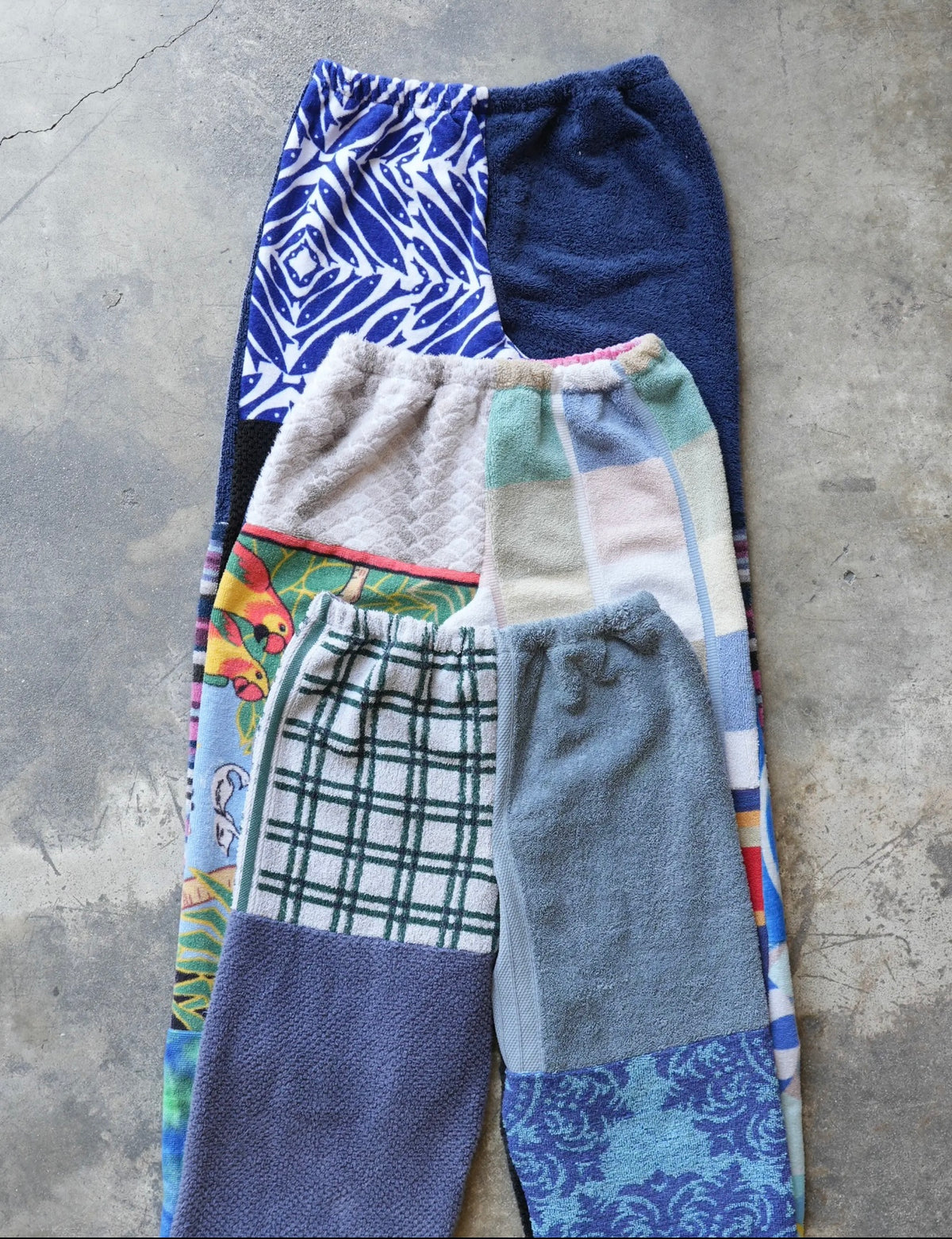 Towel pieced pants
