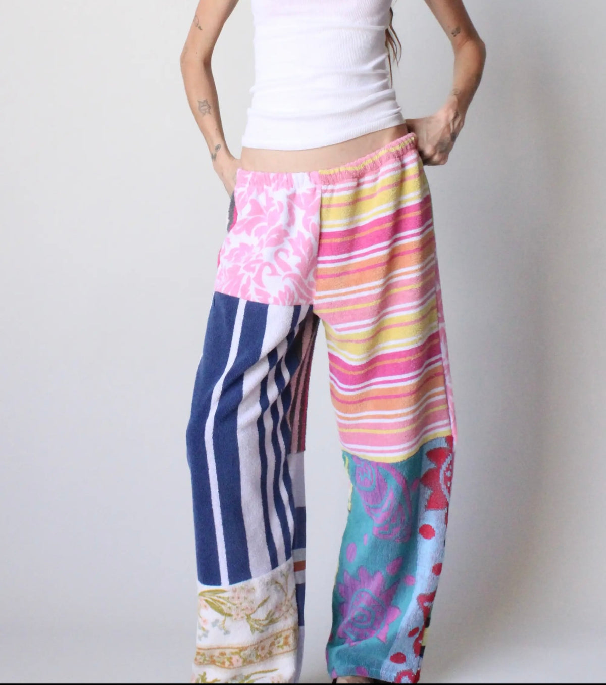 Towel pieced pants