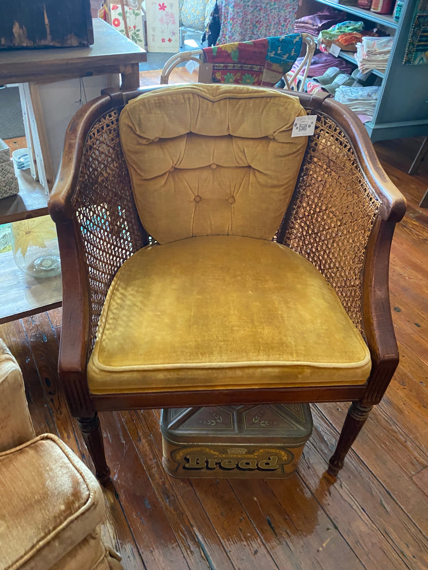 Vintage velvet chair