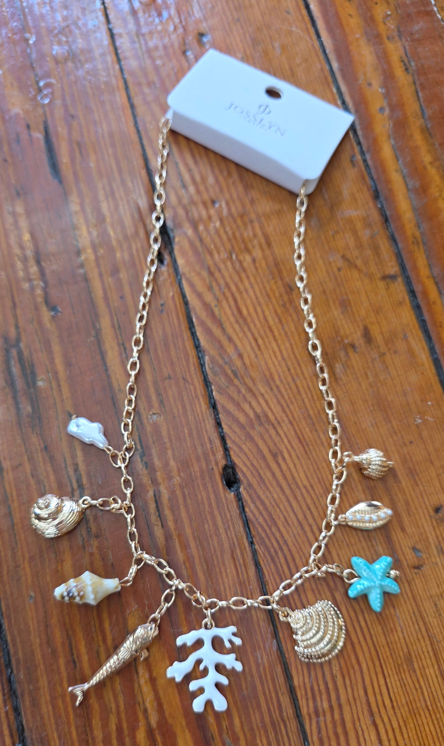 Beach charm necklace