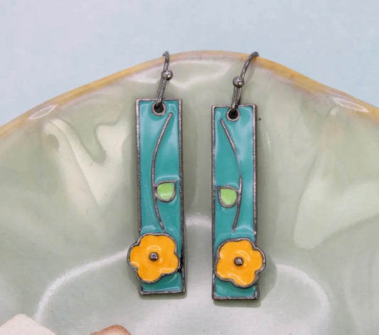 Vintage Bar Enamel Flowers
