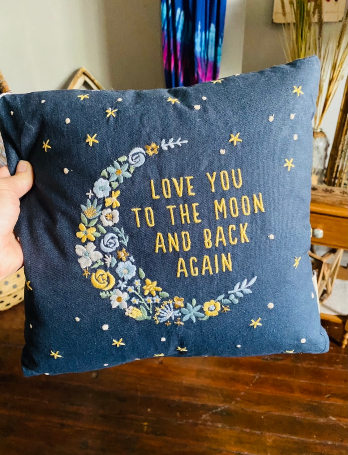 Love you to the moon pillow.