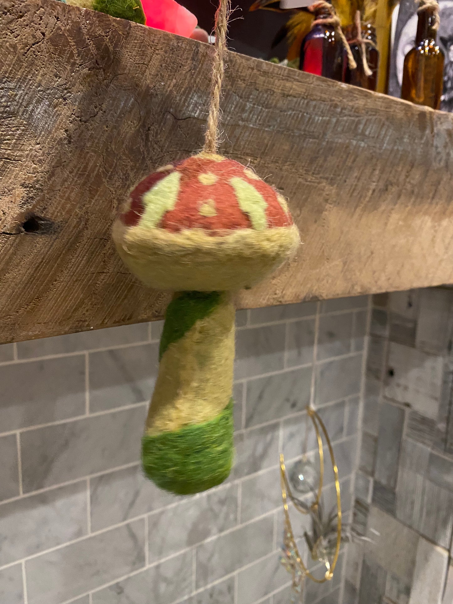 Wool Felt Mushroom Ornament