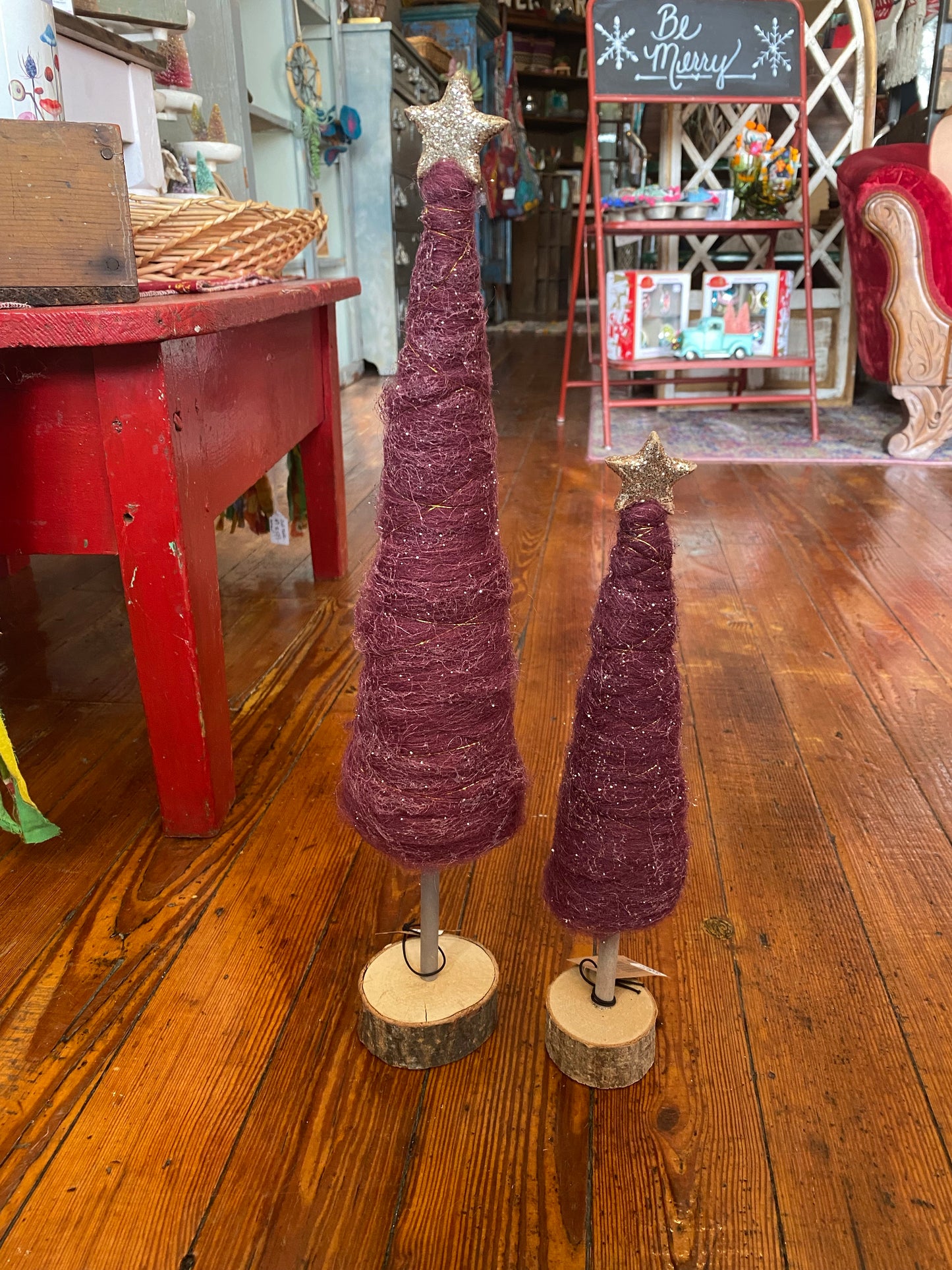 Wool spun sparkly tree
