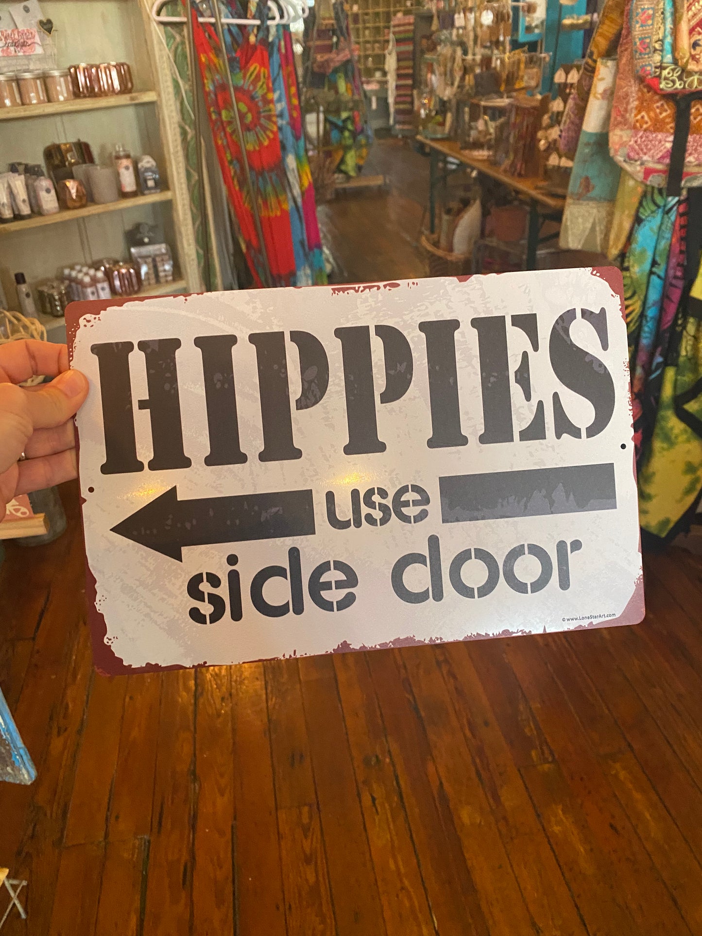 Hippies use side door