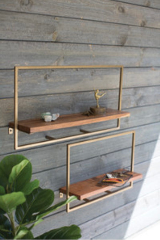 Mango wood shelves